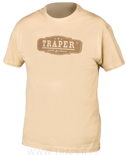 T-SHIRT-LOGO-BEIGE-TRAPER