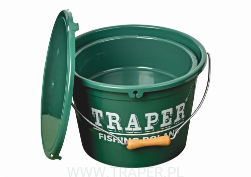 Wiadro z miską i pokrywą 18L TRAPER