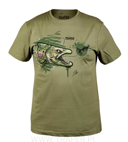T-SHIRT TROUT LIGHT KHAKI TRAPER