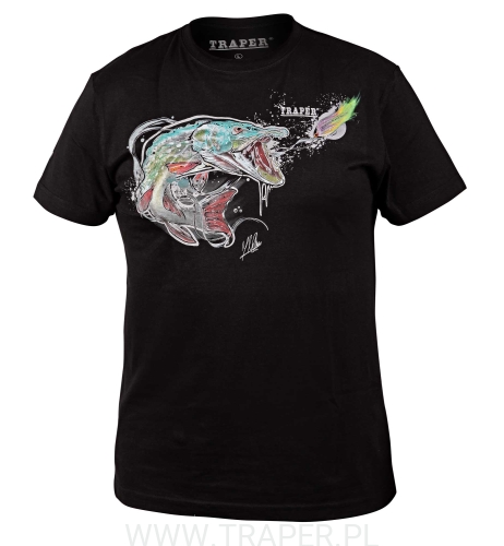 T-SHIRT PIKE BLACK TRAPER