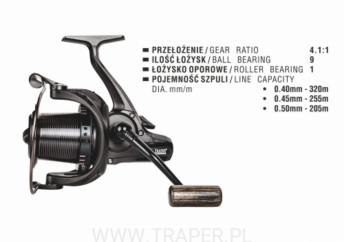 KOŁOWROTEK MAGNUM CARP MC8000 TRAPER