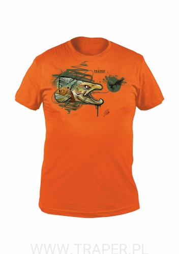 T-SHIRT TROUT ORANGE TRAPER