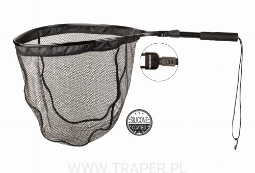 FOLDABLE LANDING NET SILICONE COATED TRAPER