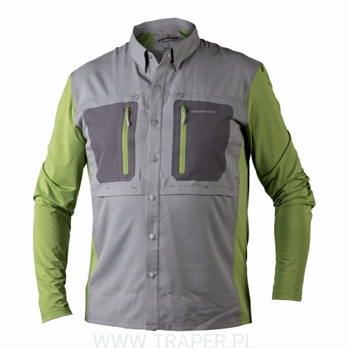 Shirt Solar Pro Light Kiwi/Grey TRAPER