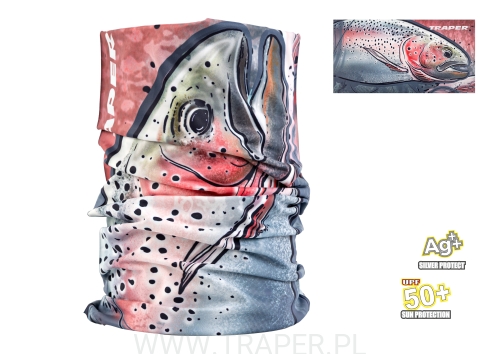Art neck tube RAINBOW TROUT TRAPER